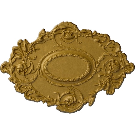 Ekena Millwork Kinsley Flowing Leaf Ceiling Medallion, Hand-Painted Pharaohs Gold, 30 3/8"W x 20 3/4"H x 1"P CM30KIPGS